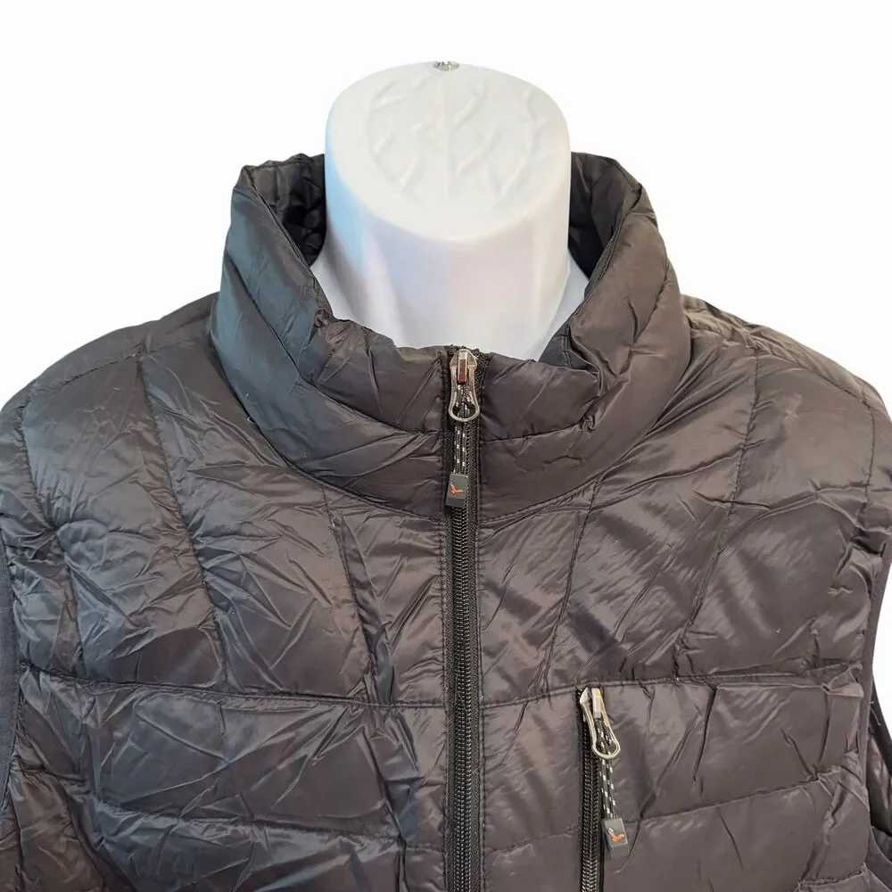 Hawke & Co Men's Puffer Vest XL Nylon Down Fill Quilted Full Zip Black
